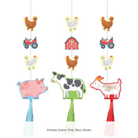 36/Case Bulk Farm Animals Hanging Cutouts w/ Tassels
