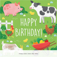 192/Case Bulk Farm Animals 2Ply Luncheon Napkin