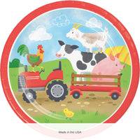 96/Case Bulk Farm Animals 6.75 Inch Dessert Plate