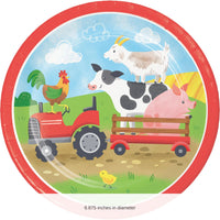 96/Case Bulk Farm Animals 6.75 Inch Dessert Plate