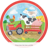 96/Case Bulk Farm Animals 6.75 Inch Dessert Plate