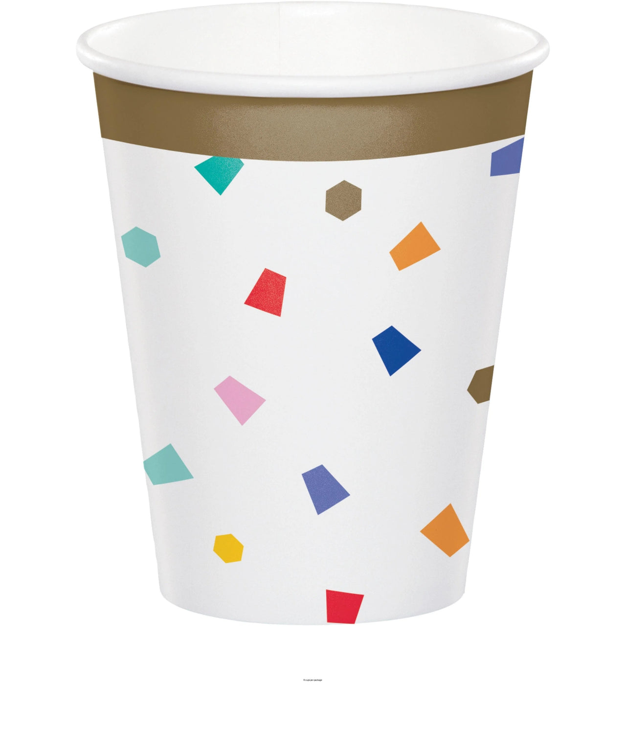 96/Case Bulk Birthday Confetti Hot/Cold Cup 9oz.