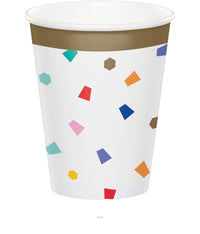 96/Case Bulk Birthday Confetti Hot/Cold Cup 9oz.