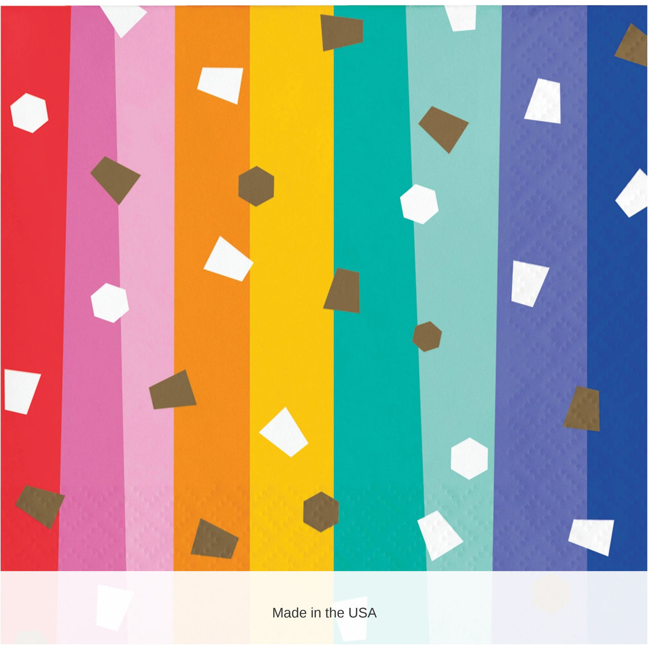 192/Case Bulk Birthday Confetti Beverage 2Ply Napkin