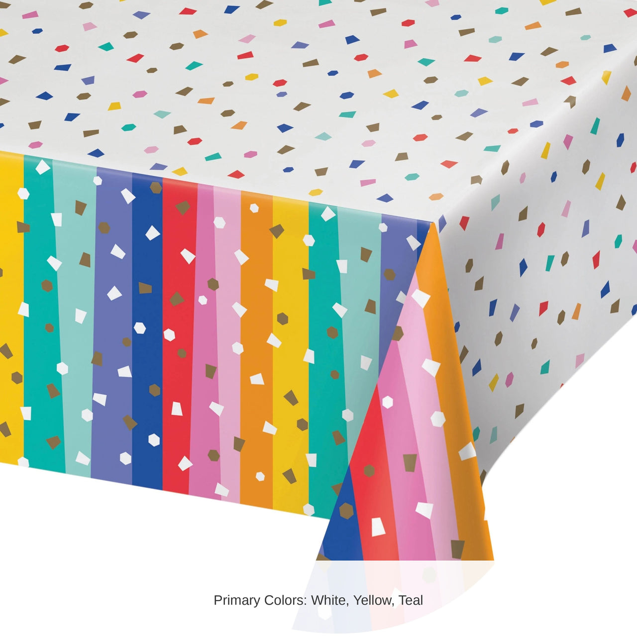 6/Case Bulk Birthday Confetti Tablecover, Paper 54"x102"