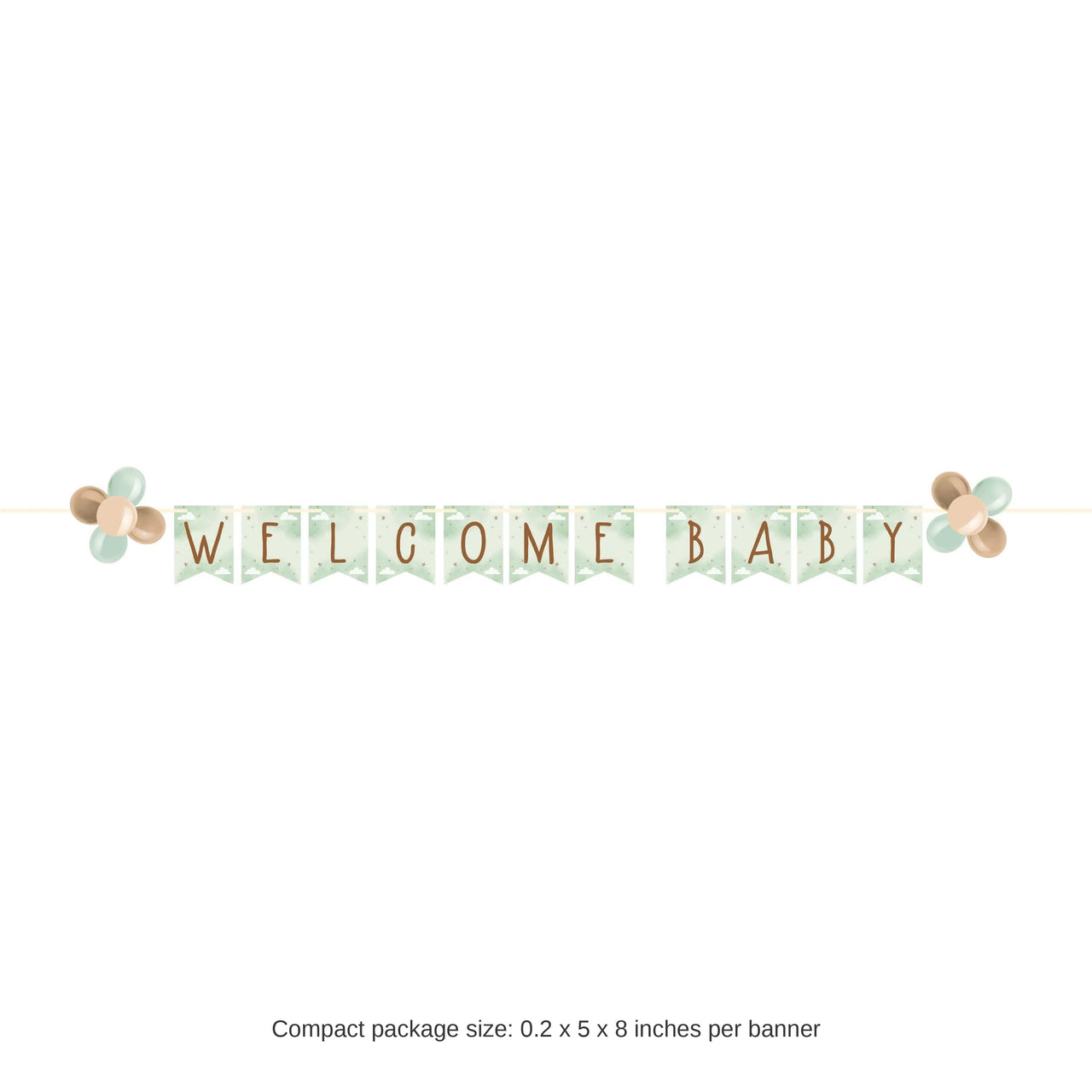 12/Case Bulk Teddy Bear Ribbon Banner w/ Latex Balloons