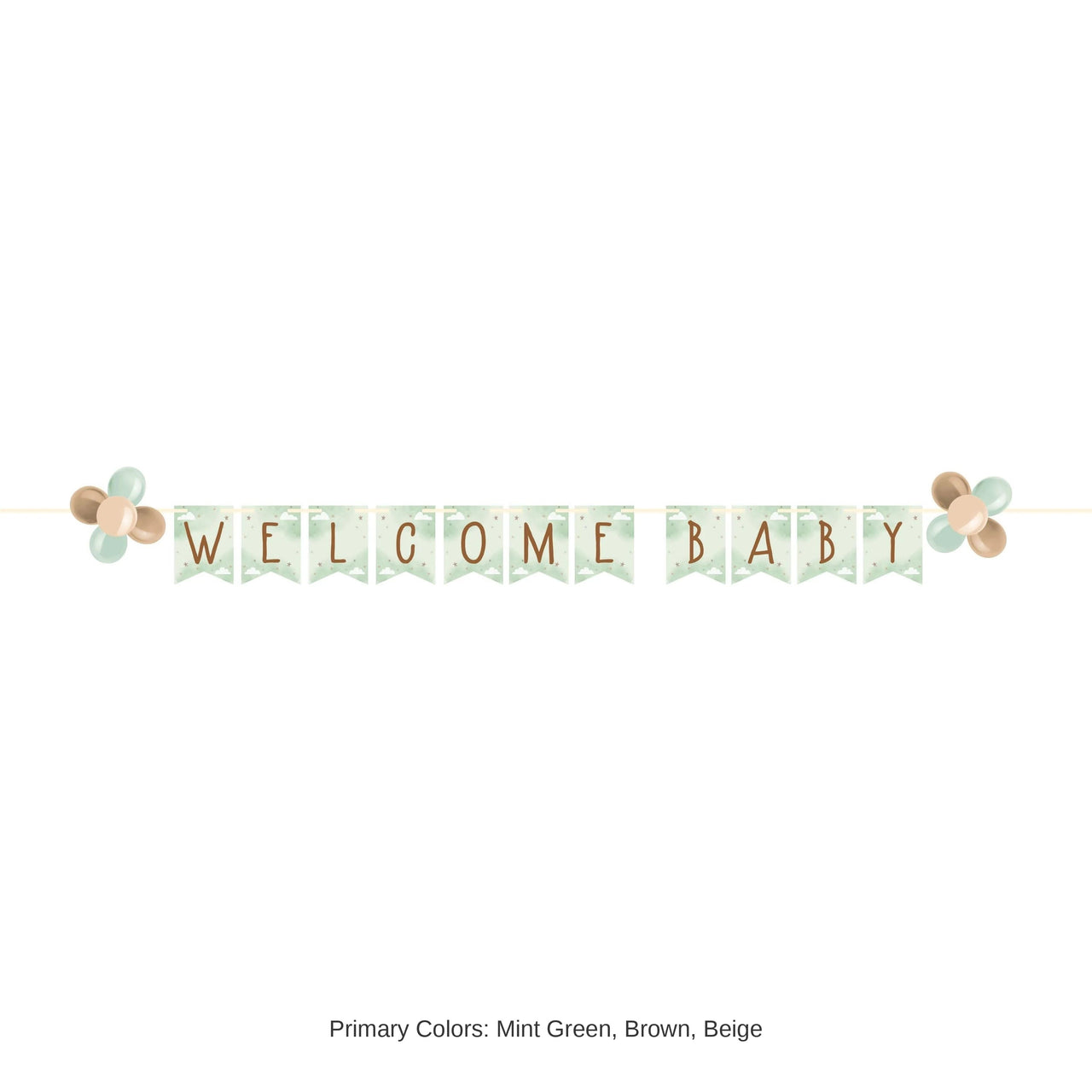 12/Case Bulk Teddy Bear Ribbon Banner w/ Latex Balloons