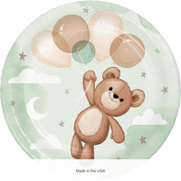 96/Case Bulk Teddy Bear 6.75 Inch Dessert Plate