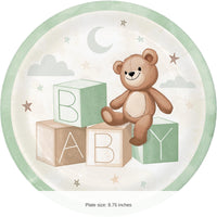 96/Case Bulk Teddy Bear 8.75 Inch Dinner Plate