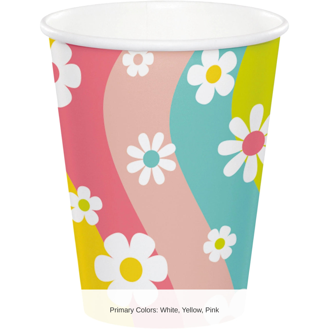 96/Case Bulk Flower Power Hot/Cold Cup 9oz.
