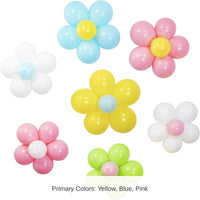 6 Kits/Case Bulk Flower Power Balloon Wall Decoration Kit