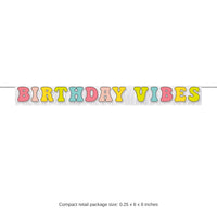 12/Case Bulk Flower Power Letter Banner w/ Fringe