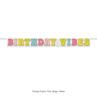 12/Case Bulk Flower Power Letter Banner w/ Fringe
