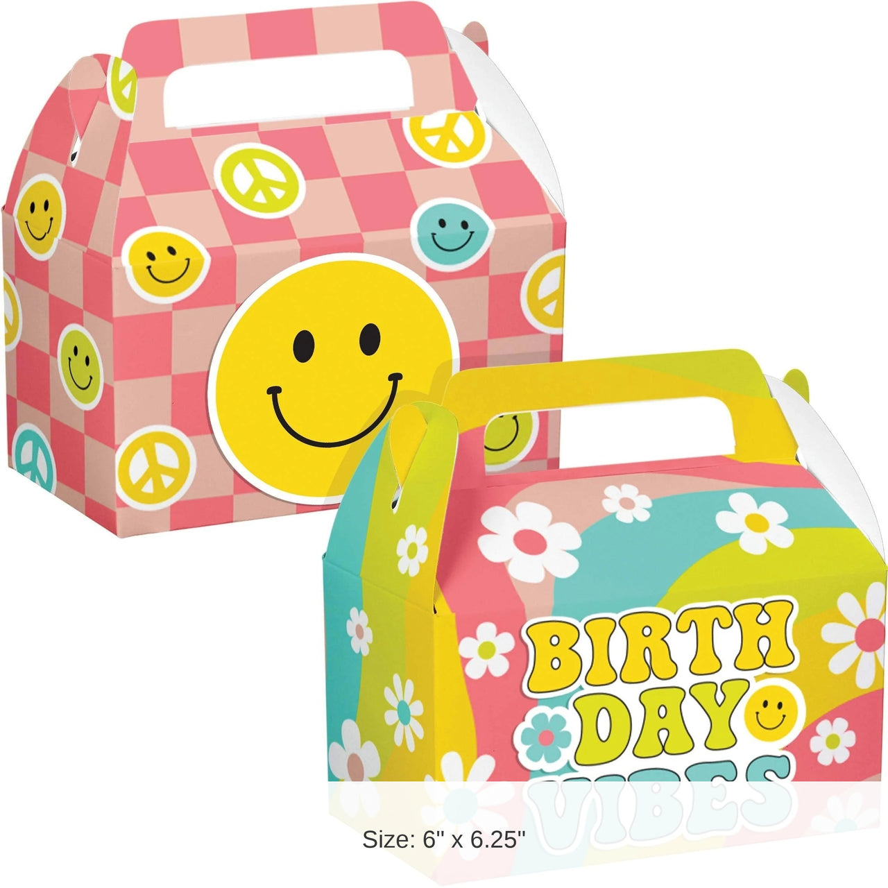 24/Case Bulk Flower Power Treat Box w/ Dimensional Attachment