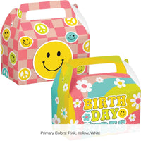 24/Case Bulk Flower Power Treat Box w/ Dimensional Attachment