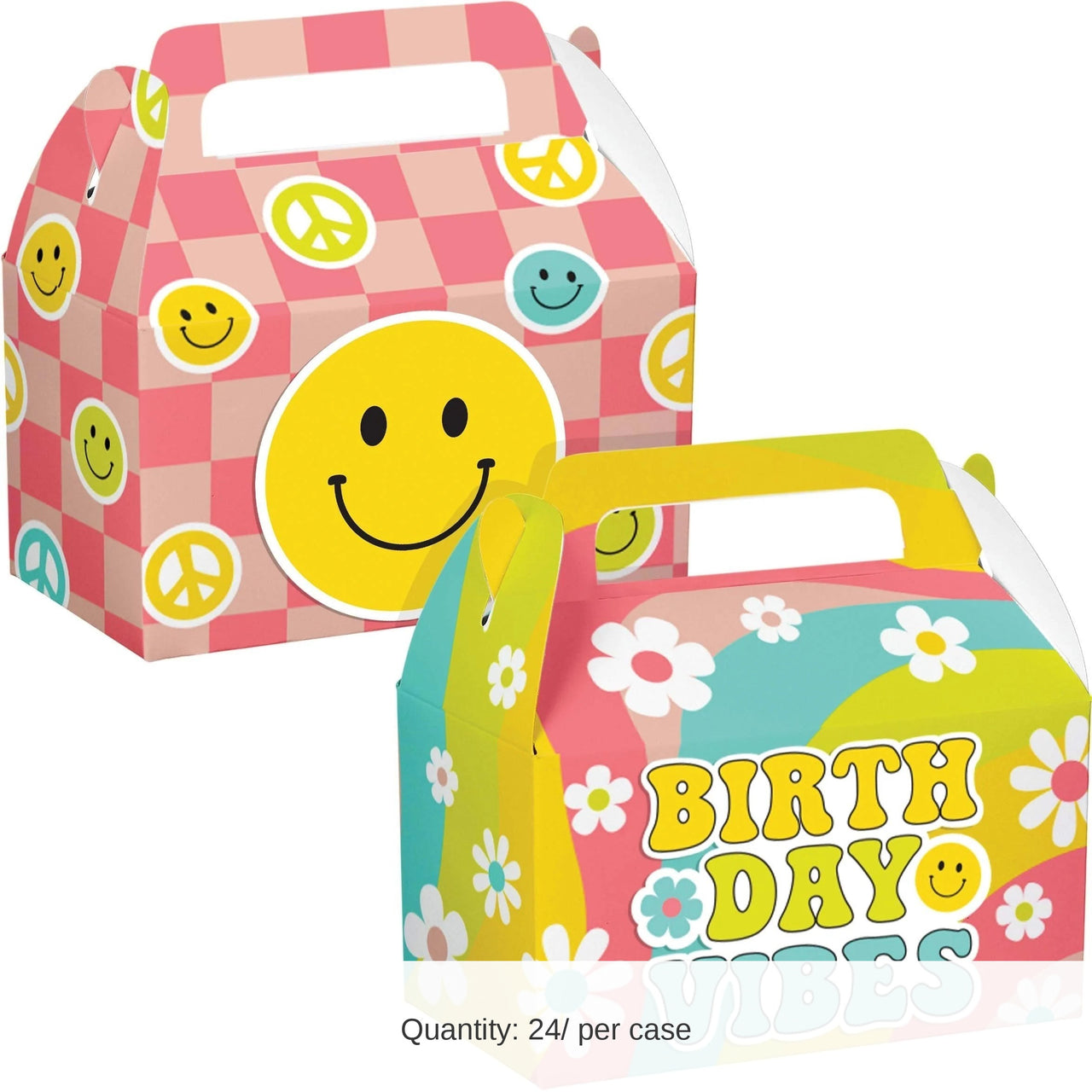 24/Case Bulk Flower Power Treat Box w/ Dimensional Attachment