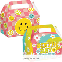24/Case Bulk Flower Power Treat Box w/ Dimensional Attachment