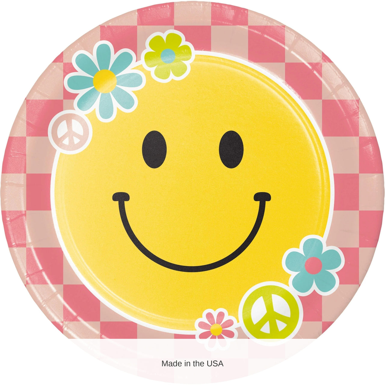 96/Case Bulk Flower Power 8.75 Inch Dinner Plate