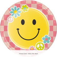 96/Case Bulk Flower Power 8.75 Inch Dinner Plate
