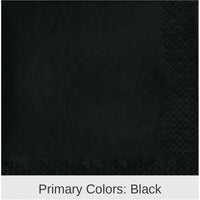 900/Case Bulk Black Velvet 2 Ply Luncheon Napkins
