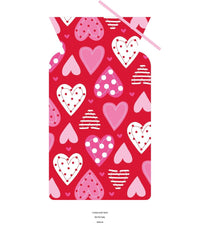 240/Case Bulk Hearts Cello Bags w/ Twist Ties