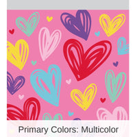 120/Case Bulk Multicolor Valentines Sandwich Bags w/ Zipper,