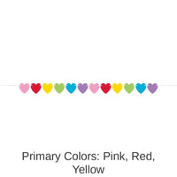 12/Case Bulk Valentine Hearts Banner with Twine