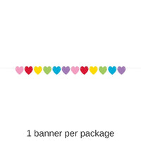 12/Case Bulk Valentine Hearts Banner with Twine