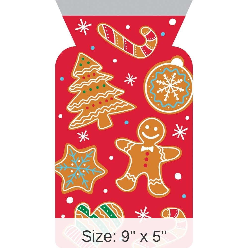 144/Case Bulk Gingerbread Cello Bag with Zipper