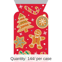 144/Case Bulk Gingerbread Cello Bag with Zipper