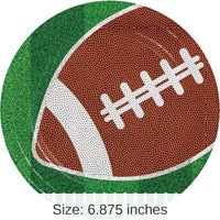 96/Case Bulk Tailgate Time Paper Dessert Plate