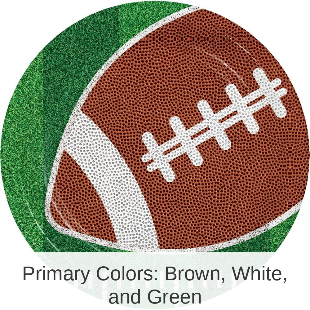 96/Case Bulk Tailgate Time Paper Dessert Plate