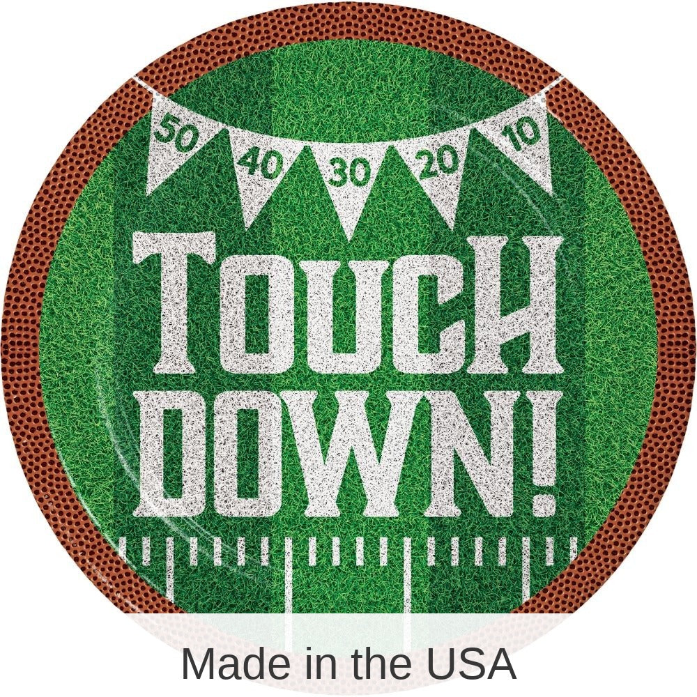 96/Case Bulk Tailgate Time Paper Dinner Plate