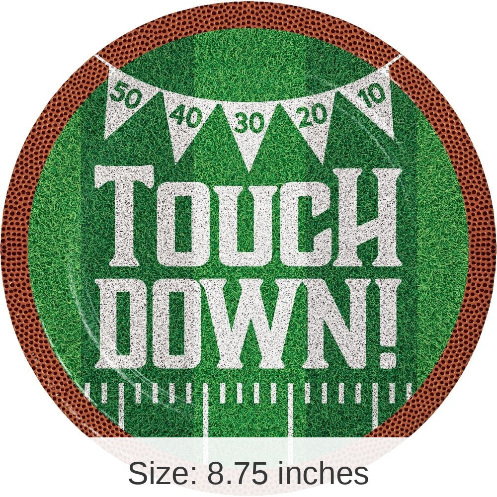 96/Case Bulk Tailgate Time Paper Dinner Plate