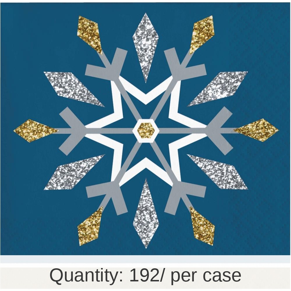 192/Case Bulk Whimsical Winter Paper Beverage Napkin