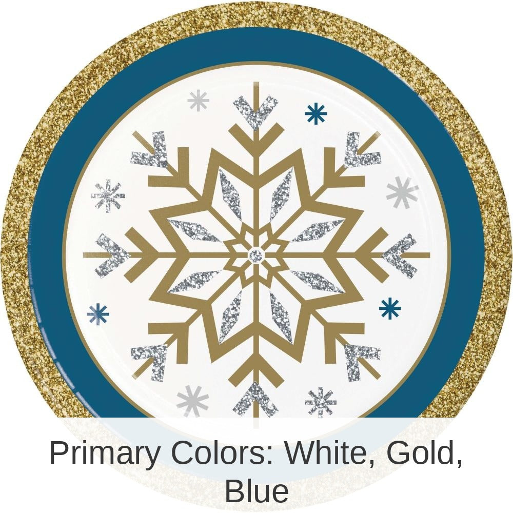 96/Case Bulk Whimsical Winter Paper Dessert Plate