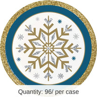 96/Case Bulk Whimsical Winter Paper Dessert Plate