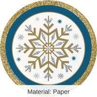 96/Case Bulk Whimsical Winter Paper Dessert Plate
