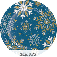 96/Case Bulk Whimsical Winter Paper Dinner Plate