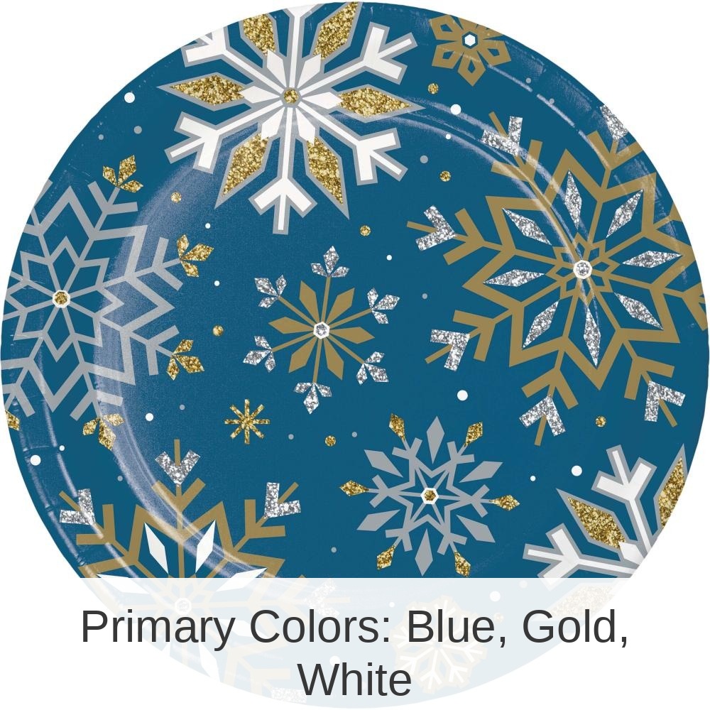 96/Case Bulk Whimsical Winter Paper Dinner Plate