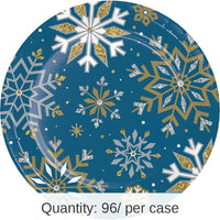 96/Case Bulk Whimsical Winter Paper Dinner Plate