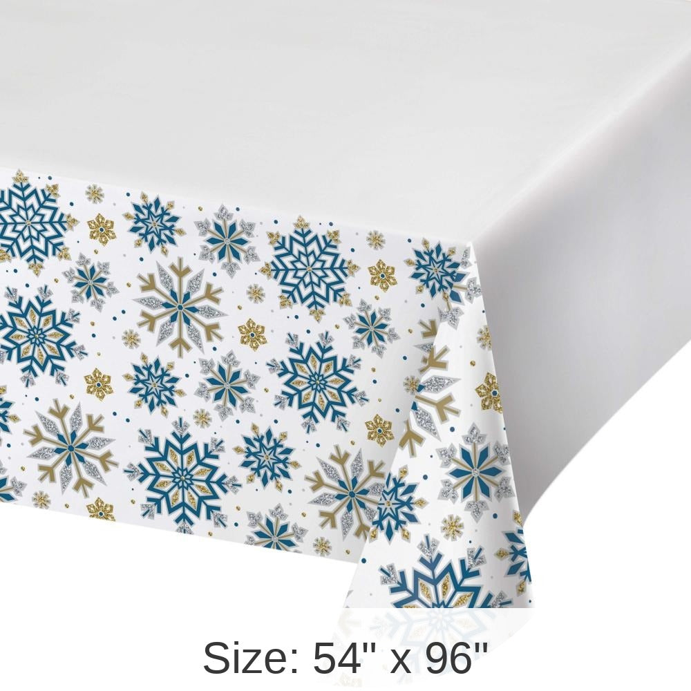 12/Case Bulk Whimsical Winter Paper Tablecover, Border Print