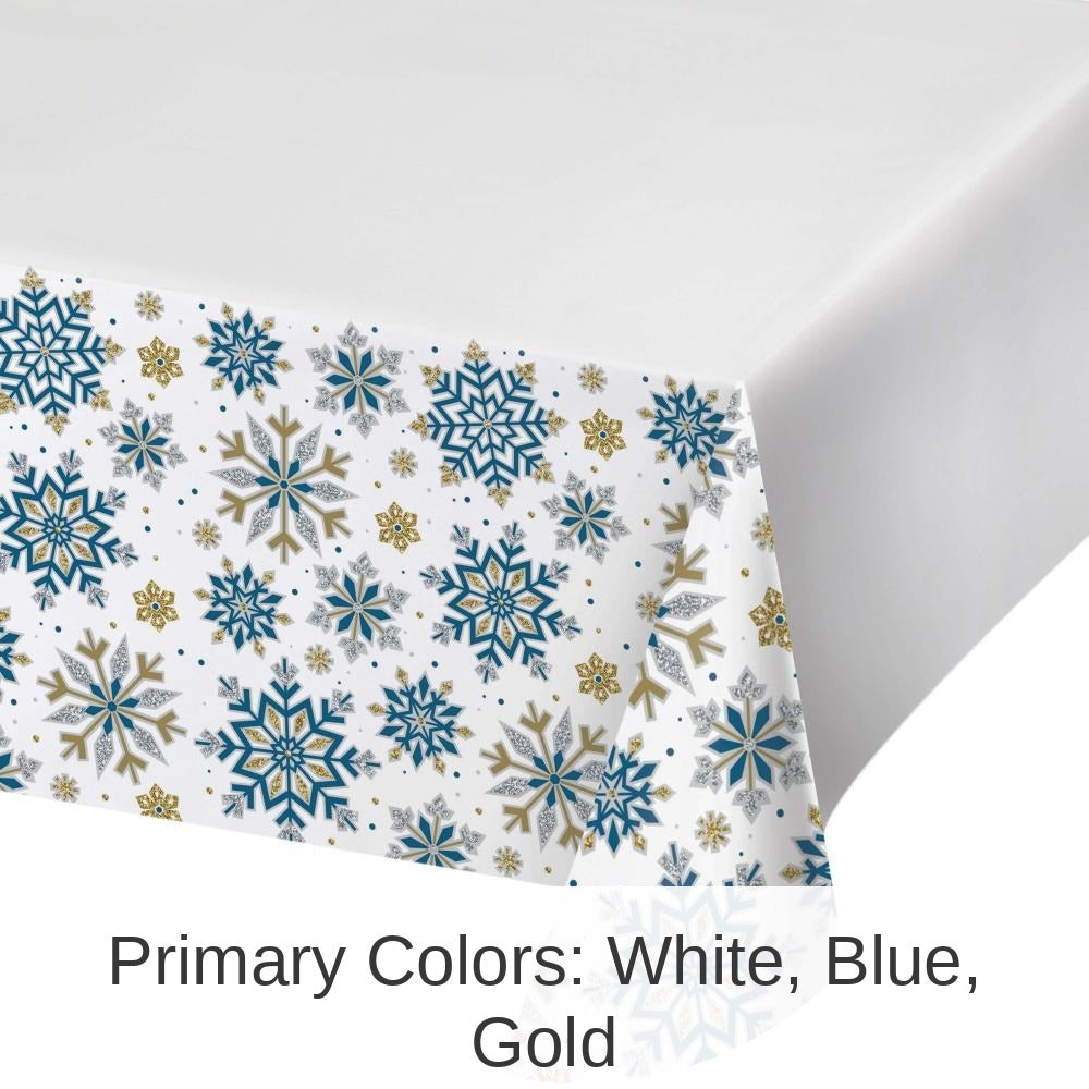 12/Case Bulk Whimsical Winter Paper Tablecover, Border Print