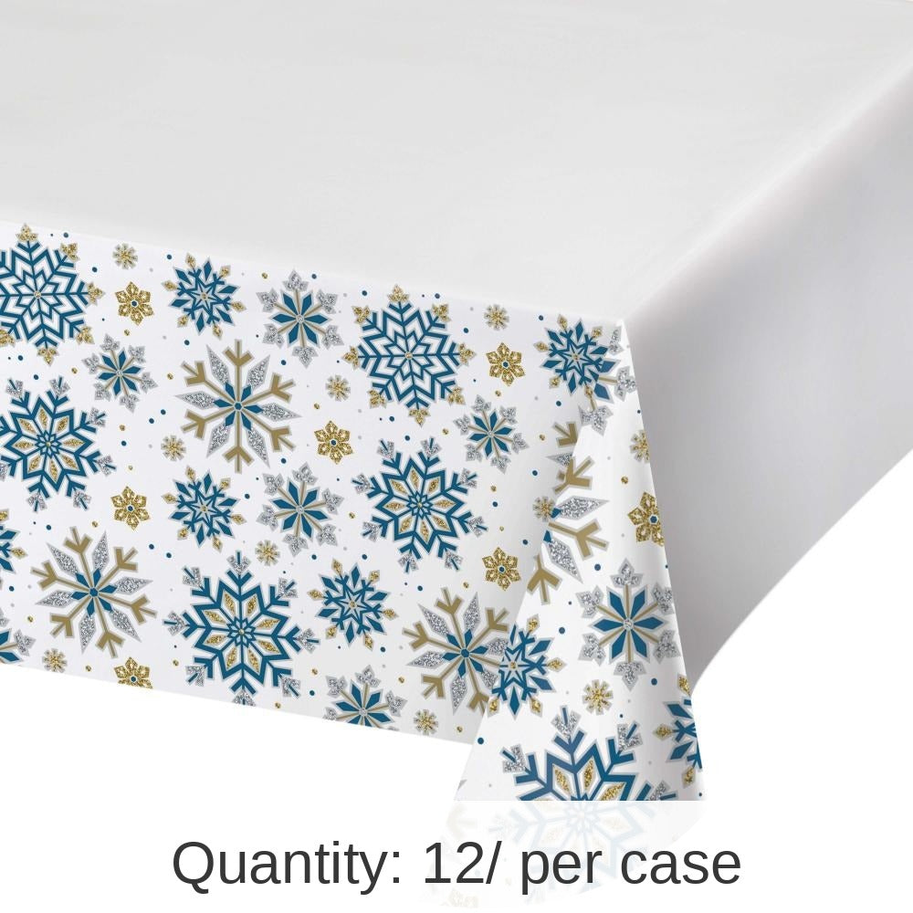 12/Case Bulk Whimsical Winter Paper Tablecover, Border Print