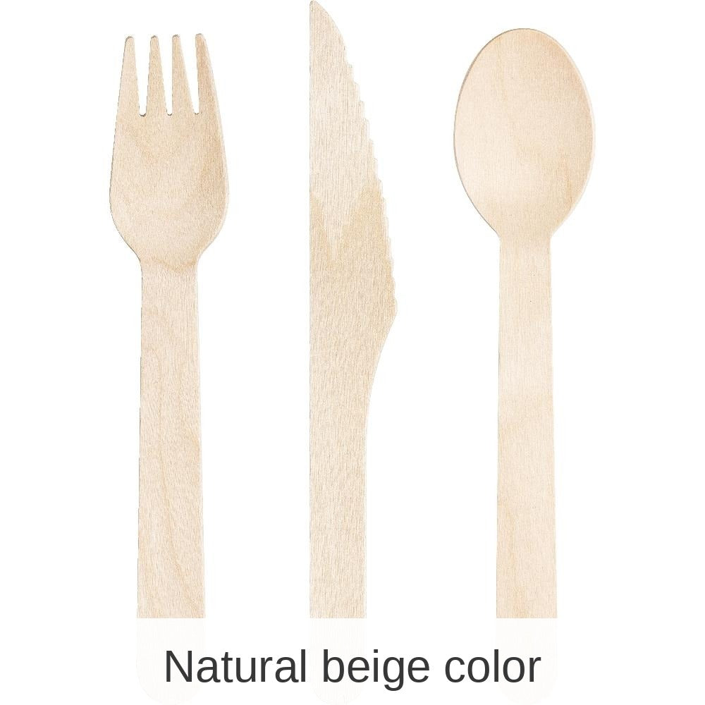 288/Case Bulk Natural Wooden Cutlery, Assorted