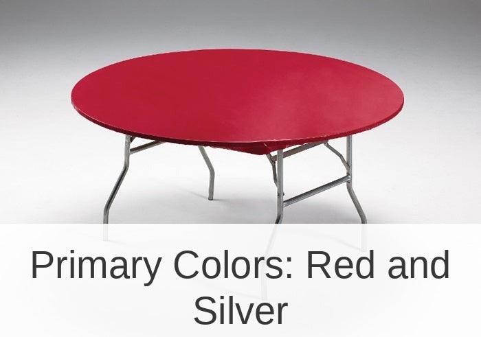 12/Case Bulk Red Stay Put Round Table Covers