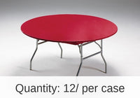 12/Case Bulk Red Stay Put Round Table Covers