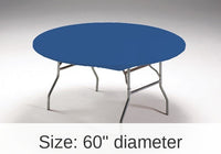 12/Case Bulk Royal Blue Stay Put Round Table Covers