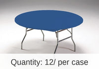 12/Case Bulk Royal Blue Stay Put Round Table Covers