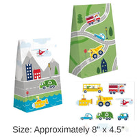96/Case Bulk Transportation Time City Life Favor Bags